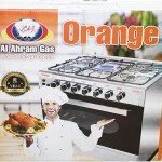 بوتاجاز غاز 5 شعلة من الفولاذ المقاوم للصدأ بالكامل من الأهرام، 60 × 80 سم